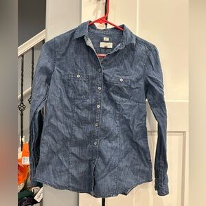 LOFT Blue Button Down Shirt